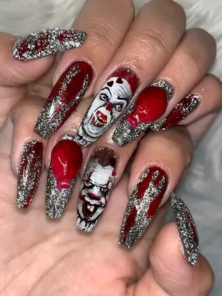 ネイル NES NAIL所属・さゆり￤推しキャラ ￤ロングネイル🩷のネイルデザイン