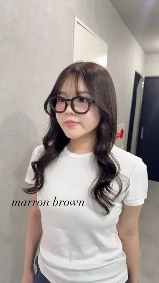ロング カラー 赤み無し柔らかカラー 【梅田】madokaのヘアスタイル