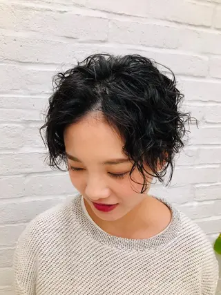 ショート カラー パーマ ショートヘア相談所✨ 澤里大のヘアスタイル
