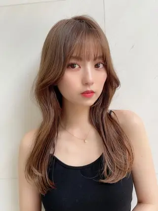 ロング カラー タンバルモリ/ タッセルボブ/神山のヘアスタイル