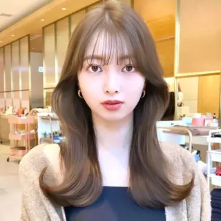 セミロング 韓国くびれレイヤー 🇰🇷はづきのヘアスタイル