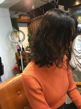 ミディアム パーマ 寺門 達也のヘアスタイル