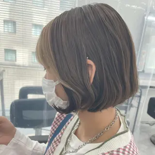ショート カラー ✨透明感、艶髪ヘア✨ 韓国ヘア特化💖のヘアスタイル