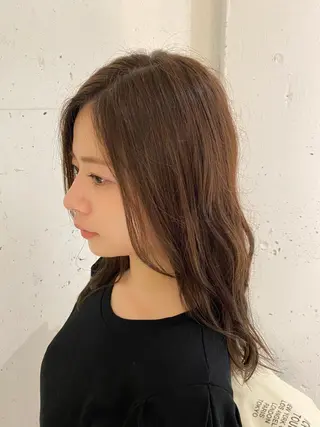 セミロング カラー ナチュラル/韓国💎 haruka 💎のヘアスタイル