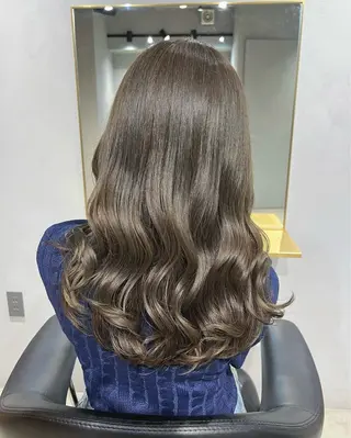 セミロング カラー akane/ボブ /オリーブ/ブラウンのヘアスタイル