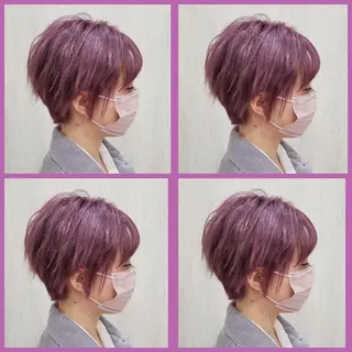 ショート カラー 顔周りレイヤーカット 髪質改善代表西村功平のヘアスタイル