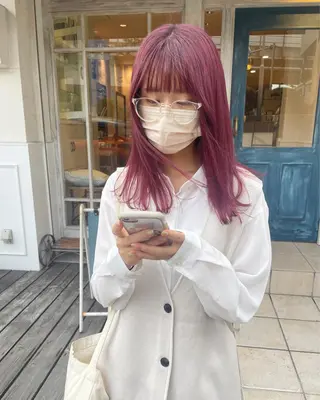 セミロング カラー ホンダリサコ 透明感カラー/ボブのヘアスタイル