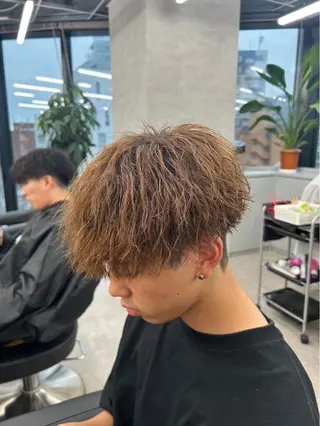 ミディアム カラー パーマ メンズ 🔥メンズ特化🔥 藍斗のヘアスタイル