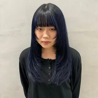 ロング カラー ヘアアレンジ 🌟🍒ハイトーン 韓国ヘア/ユウミのヘアスタイル