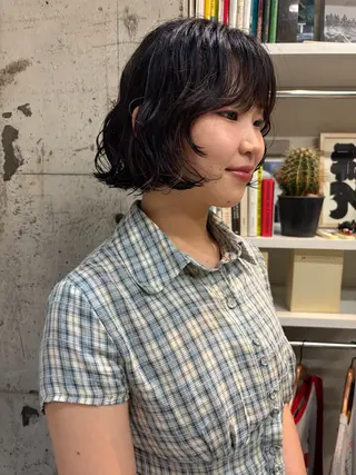 ショート パーマ naw所属・永田 愛莉のヘアスタイル