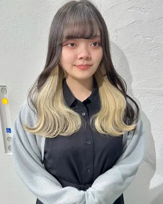 ミディアム カラー インナーカラー/レイ ヤーカット♡/マキシのヘアスタイル