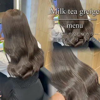 セミロング カラー ブリーチなしの達人 🇰🇷KAITOのヘアスタイル
