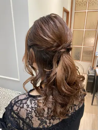 セミロング ヘアアレンジ 韓国ヘア🍒渡辺 咲🍒のヘアスタイル