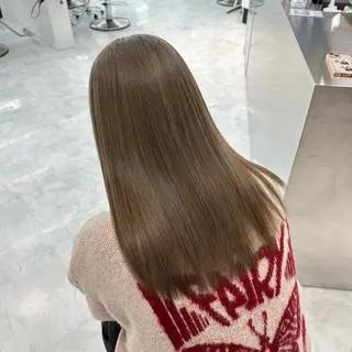 セミロング カラー ダブルカラー 韓国ヘアKYONのヘアスタイル