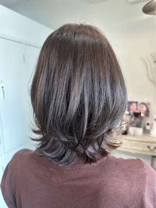 ミディアム カラー パーマ ROCCAhair 谷山陸のヘアスタイル