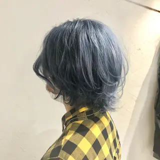 ミディアム カラー ✨️極艶髪質改善✖️ クロスパーマ✨のヘアスタイル