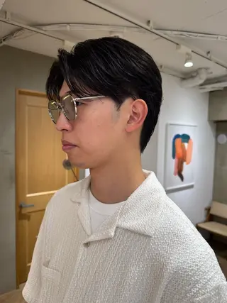 ショート メンズ センターパート 田形清流のヘアスタイル