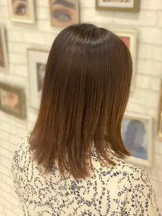 ミディアム 尾崎 優也のヘアスタイル