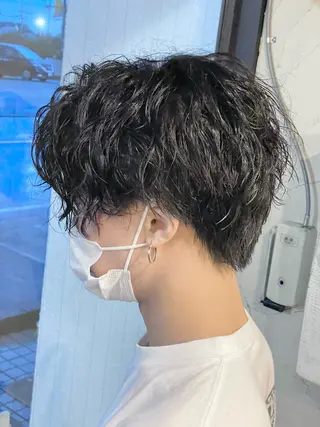 ショート パーマ メンズ メンズ特化/パーマ指 名No.1/百瀬太郎のヘアスタイル