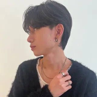 ショート ダン/メンズ/ 顔周り×透明感カラーのヘアスタイル