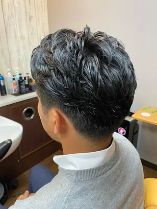 ショート パーマ メンズ ヘアーデザイン ククイ所属・【緩パン】イトウ シンゴのヘアスタイル