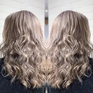 ロング カラー ヘアアレンジ 髪質改善×ハイトーン 中田啄也のヘアスタイル