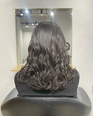 セミロング パーマ 【arc】Ruri コテ巻き風パーマのヘアスタイル