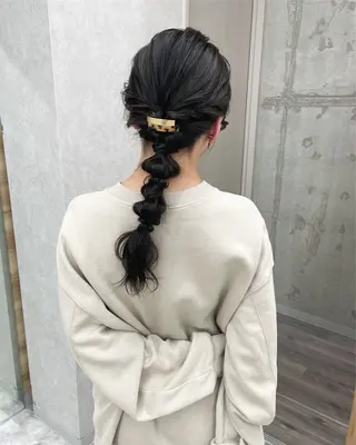 カラー ヘアアレンジ ブリーチ/ベージュ 💕/momoaのヘアスタイル