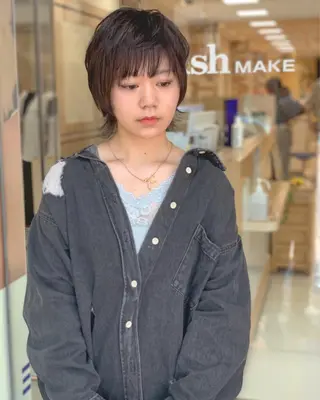 ショート カラー 店長 大方康暉のヘアスタイル
