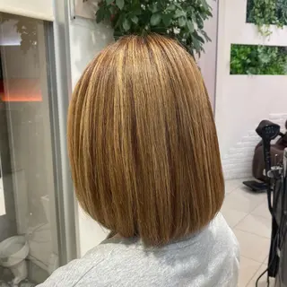 ミディアム JILL    hair所属・maki💖 ボブ/縮毛矯正のヘアスタイル