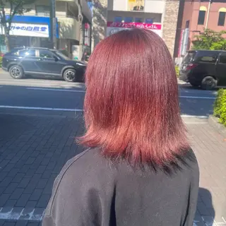 ミディアム カラー 笠原 あかりεїзのヘアスタイル