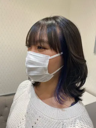 ミディアム カラー 池西 佳穂のヘアスタイル