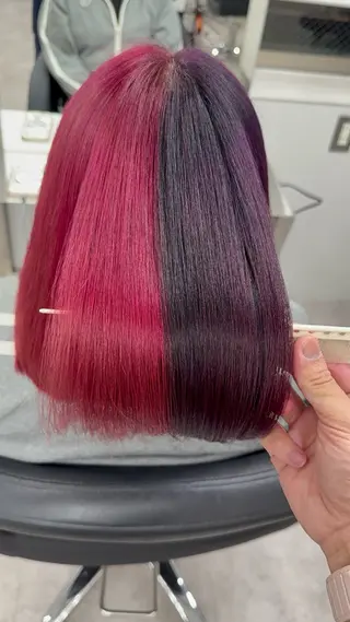 ミディアム カラー ヘアアレンジ ⭐️柏木皇気ブリーチ ムラ修正/他店直しのヘアスタイル