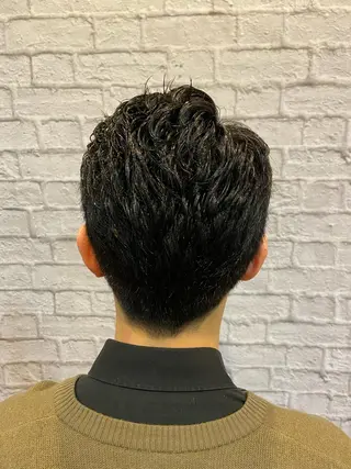 ショート カラー パーマ ヘアアレンジ メンズ 💈メンズ特化 副店長松浦一聖💈のヘアスタイル