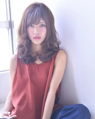 ミディアム セミロング パーマ カラー Roid 代表✨HIROのヘアスタイル