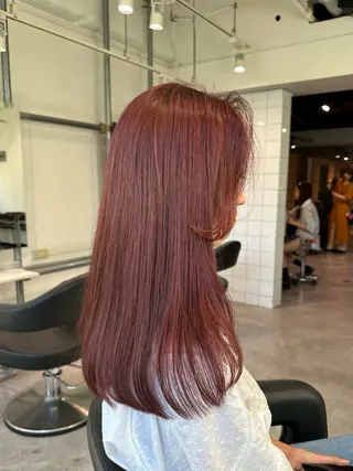 ロング カラー ブリーチしない 暖色colorのヘアスタイル