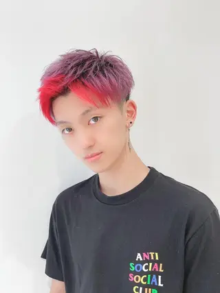 メンズ IwAsh中山所属・✂︎中山ブリーチ・ パーマ✂︎露木智也のヘアスタイル