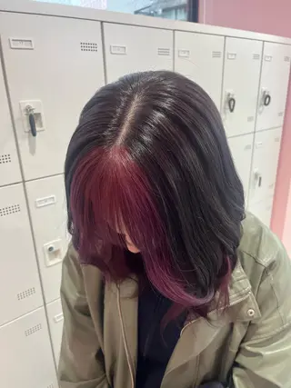 セミロング カラー みう/仙台/暖色/ 艶髪/顔周りカット/のヘアスタイル