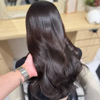 ロング ハイトーンカラー 髪質改善カラーノトのヘアスタイル