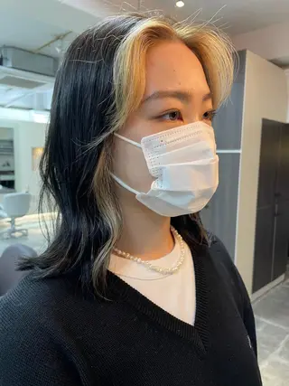 ミディアム カラー 平 ちひろのヘアスタイル