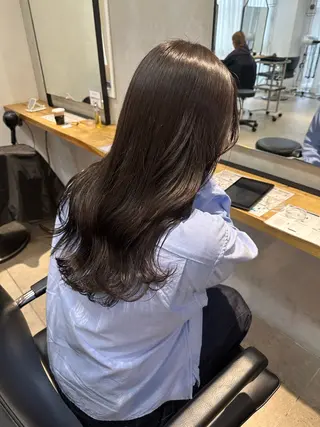 セミロング カラー REINA☁️透明感 カラー/ぷつっと♡のヘアスタイル