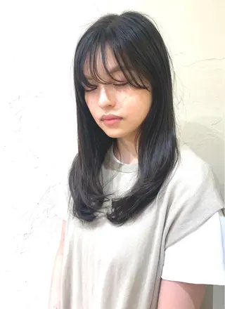 ミディアム アメリラブヘアー 土屋 洋平のヘアスタイル