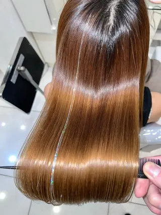 ロング 縮毛矯正/髪質改善/ ブリーチ/東陽町✨のヘアスタイル