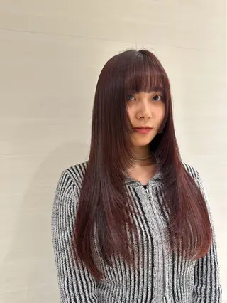 ロング 海希/韓国風レイヤー /ブリーチWカラーのヘアスタイル