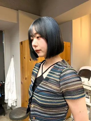 ミディアム カラー ROCCOeast Rukaのヘアスタイル