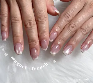 ネイル あゆ🎀/ワンホンネ イル/痛ネイルのネイルデザイン