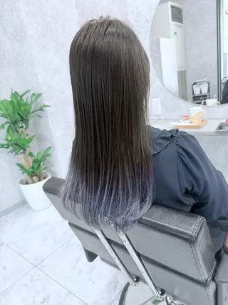 セミロング カラー 🌈派手髪ハイトーン 🌈鈴木亮太🌈のヘアスタイル