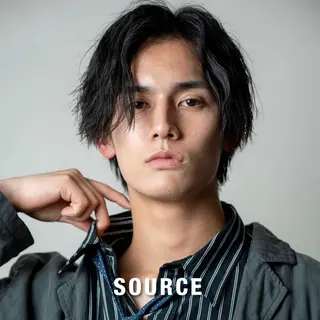 ショート パーマ メンズ ヘアアレンジ SOURCE 京都河原町のヘアスタイル