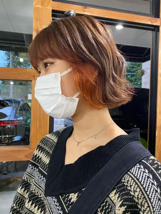 ショート カラー なぎ🌿.∘[ボブ, ニュアンスカラー]のヘアスタイル