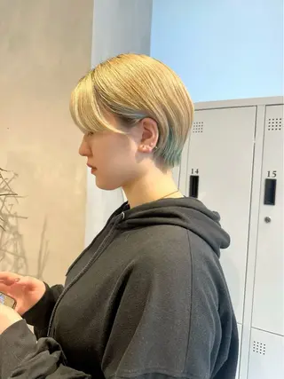 ショート カラー 似合わせ小顔ショート /akane🐰♥️のヘアスタイル